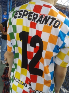 Camisa da seleção Esperanto para a Copa Gringos. Crédito: Rodrigo Borges Delfim