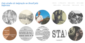 Site explora dois séculos de imigração no Brasil pela imprensa. Crédito: Reprodução